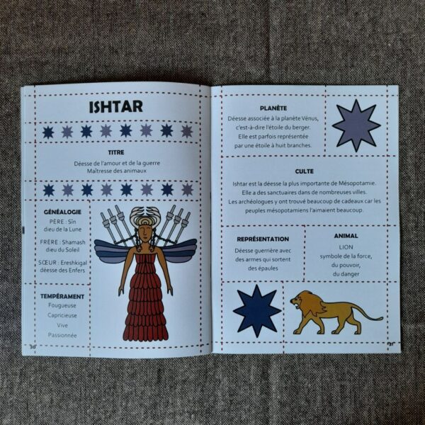 Magazine d'archéologie pour les enfants : photo de la double page Ishtar